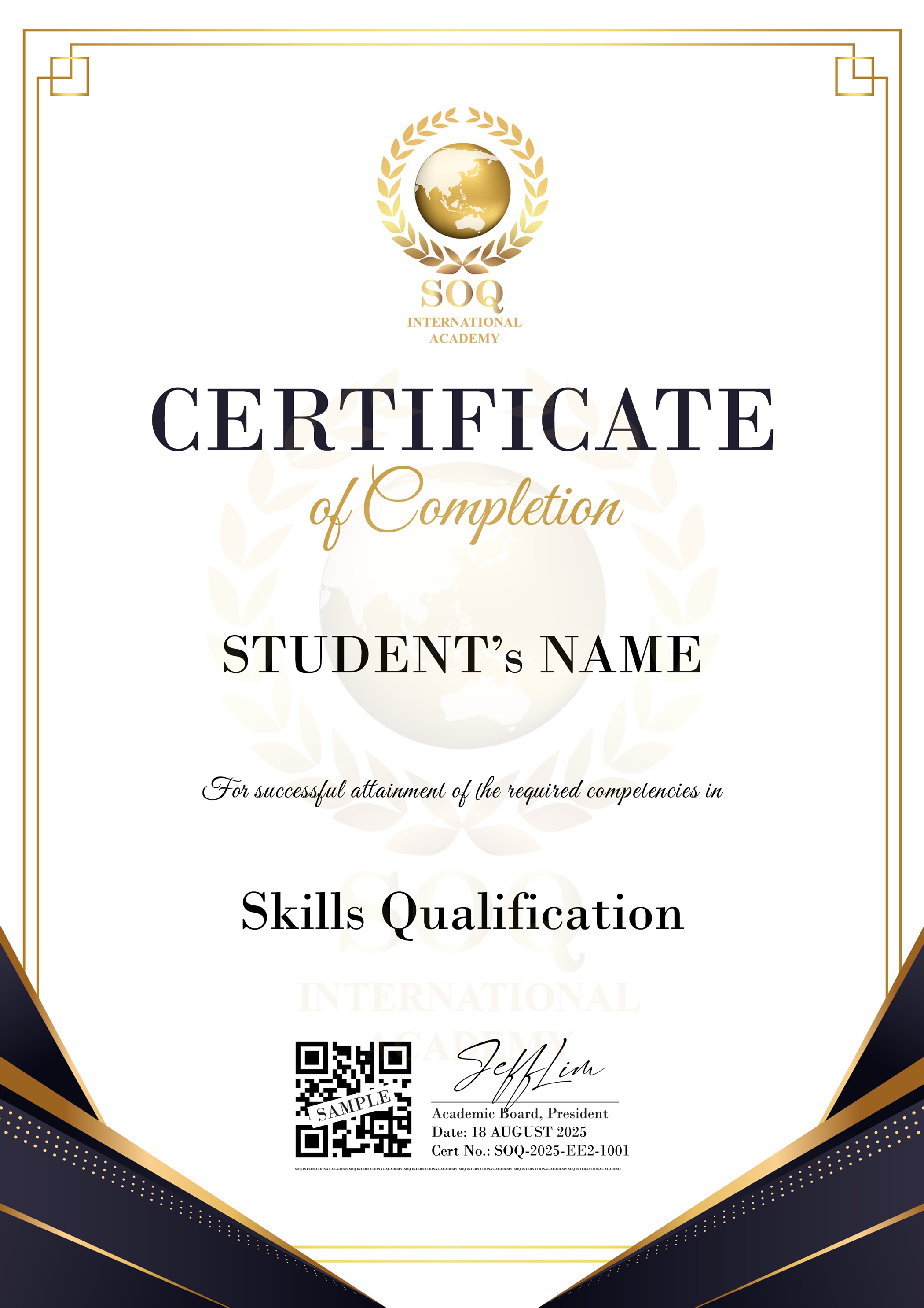 SOQ Certificate